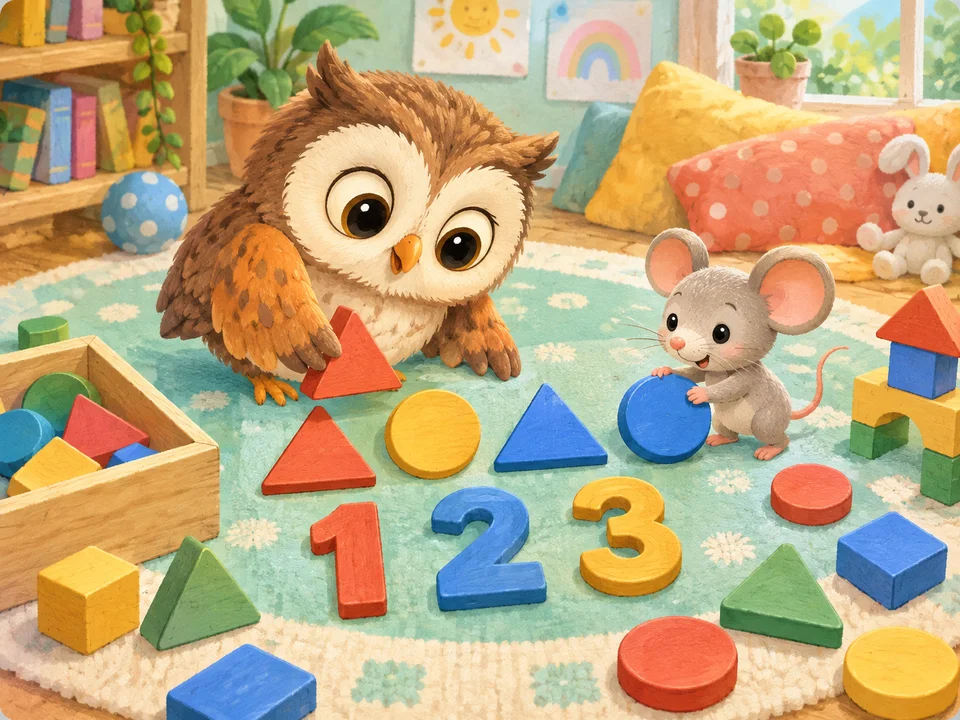 A playful illustration for Alphabet & Counting